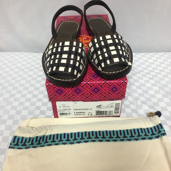 Tory Burch Shoes - Tory Burch  Emori Flat Sandal  Multi 12158687  7.5 NIB
